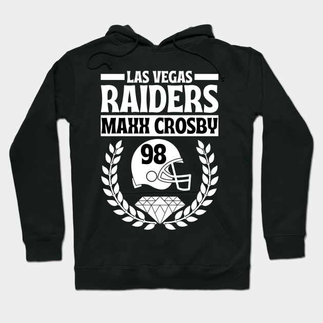 Las Vegas Raiders Maxx Crosby 98 Helmet American Football Hoodie by Astronaut.co